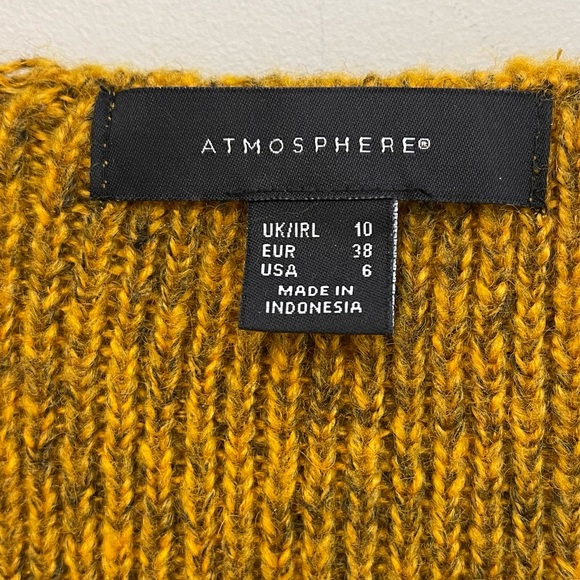 ATMOSPHERE V Neck Marled Knit Sweater Tunic / Dress with Pockets - Picture 8 of 12